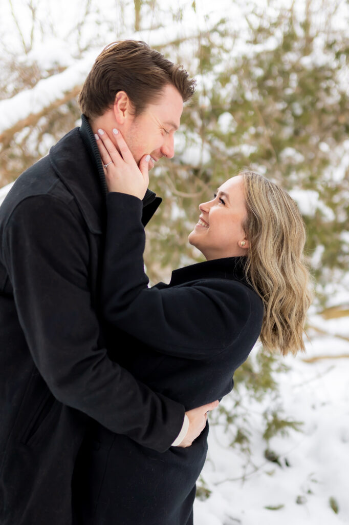winter engagement session in kitchener with furtado photography