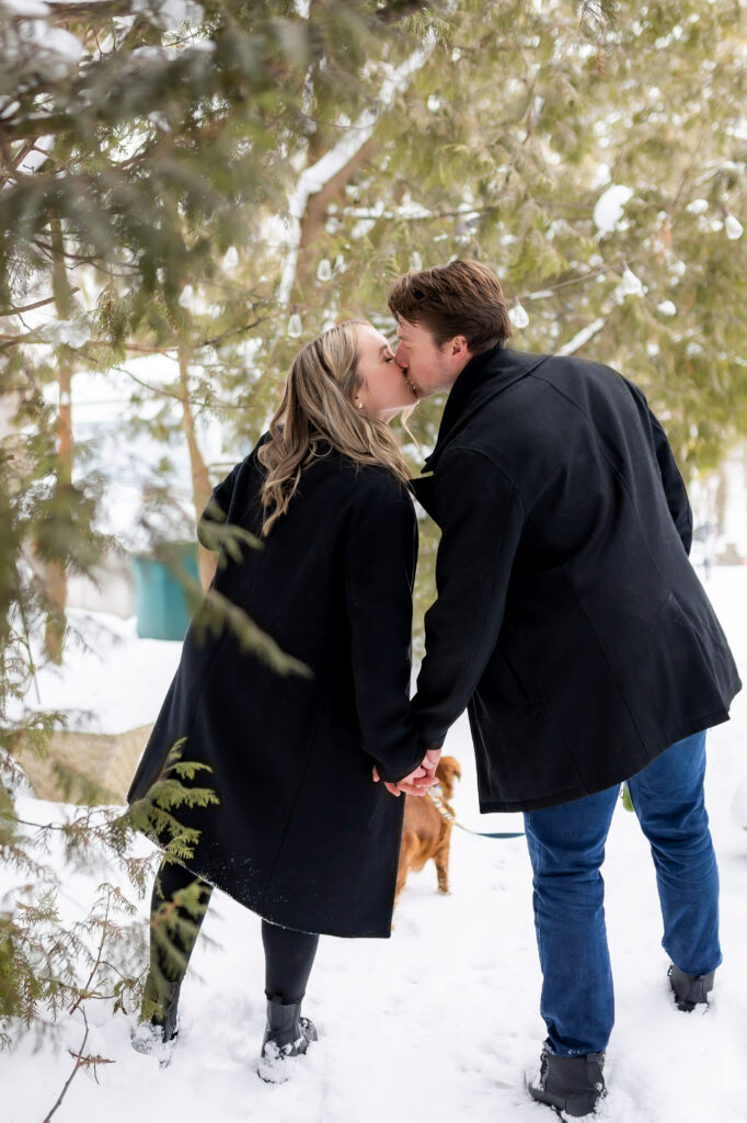 winter engagement session in kitchener with furtado photography