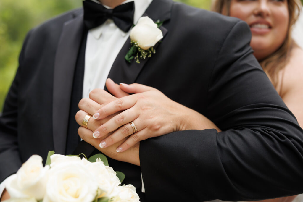 Romantic candid wedding portrait at Whistle Bear golf course in Cambridge Ontario.