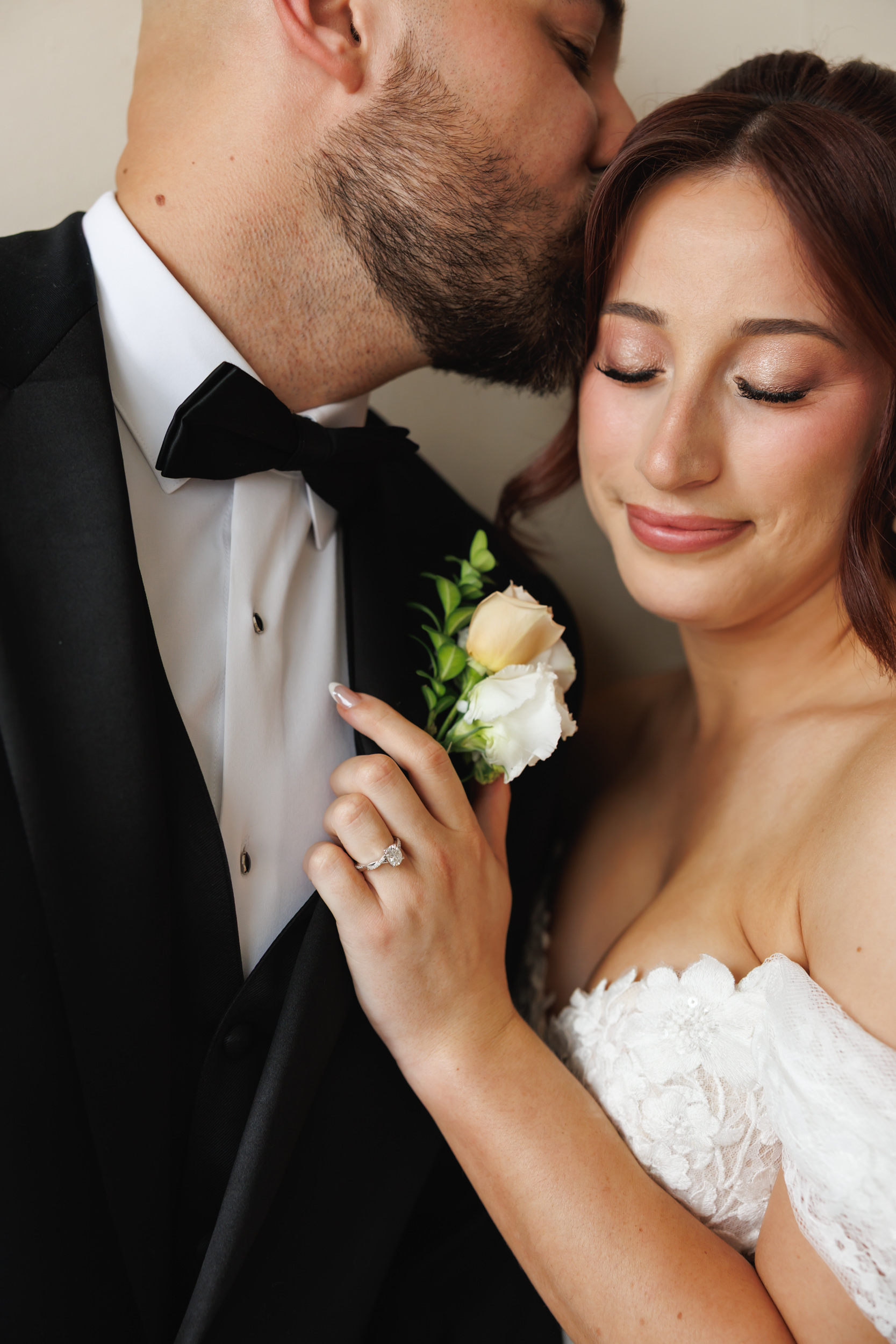bride and groom portraits at Park Hill Studios Cambridge