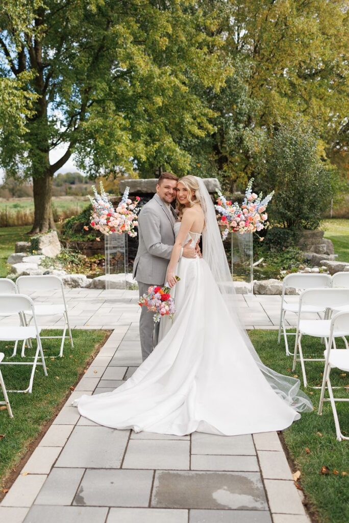 portrait of couple at elle by stella ceremony space 